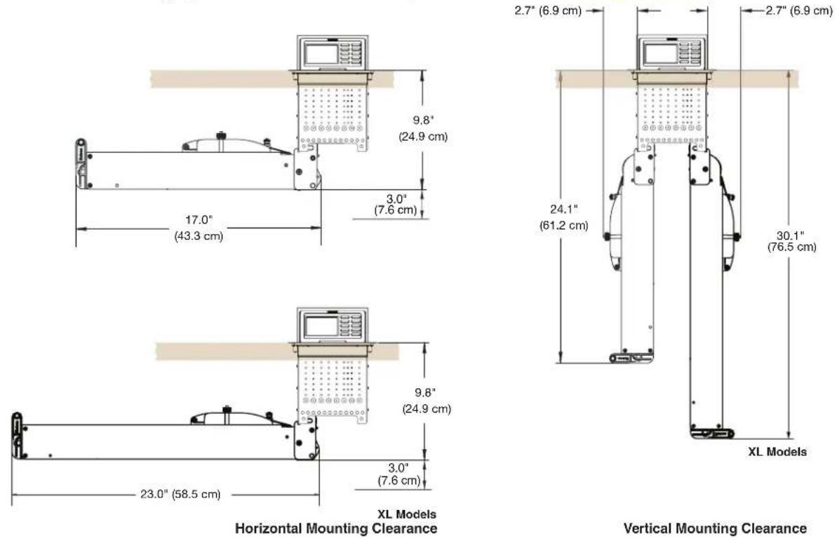 Extron TLP Pro 320C - Ensure Adequate Under-table Clearance for Retractors - 1