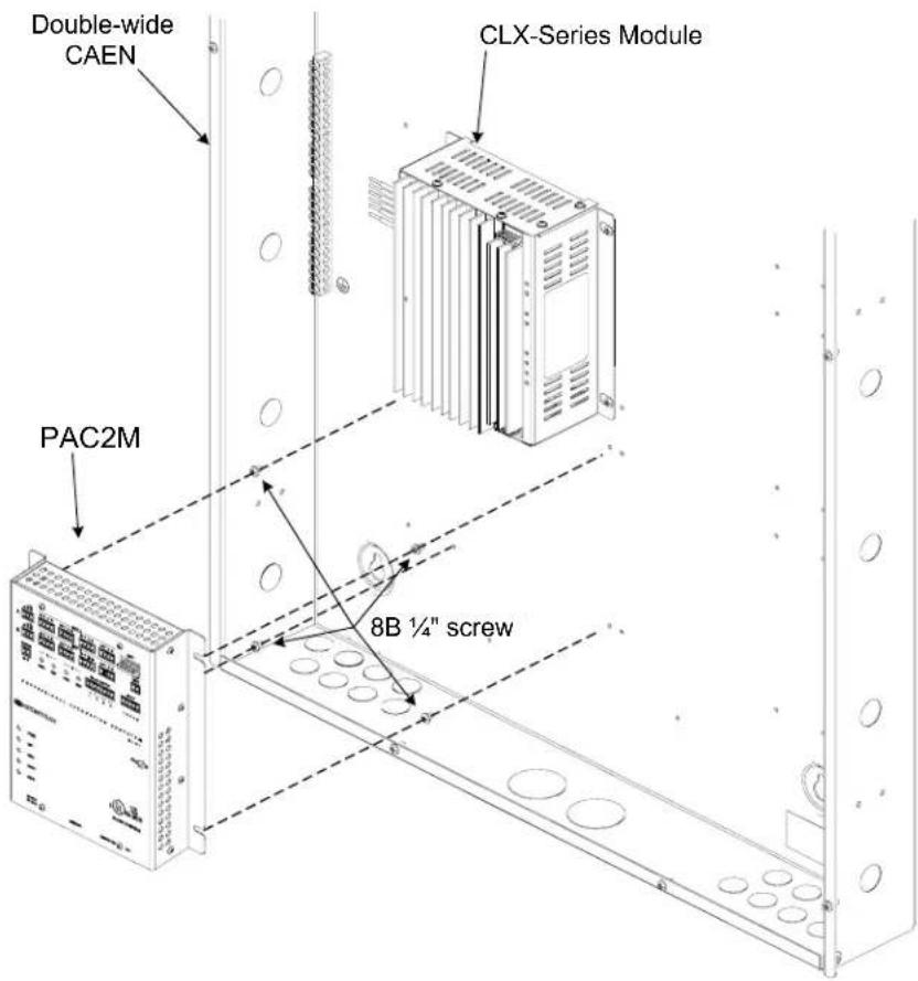 Double-wide CAEN PAC2M CLX-Series Module 8B ¼" screw