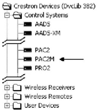 Crestron Devices (DvcLib 382) Control Systems AADS AADS-XM PAC2 PAC2M PRO2 Wireless Receivers Wireless Remotes User Devices