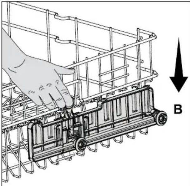 Elba EBDW 1251 A SS - Adjusting the height of loaded upper basket (depends on the model) - 2