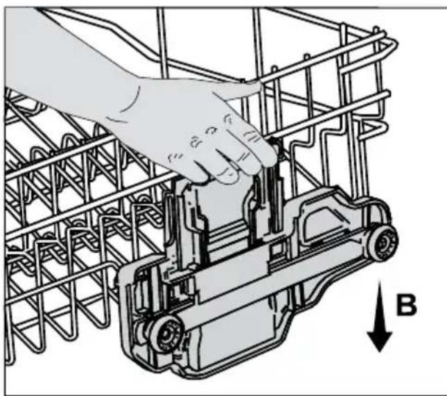 Elba EBDW 1251 A SS - Adjusting the height of loaded upper basket (depends on the model) - 2