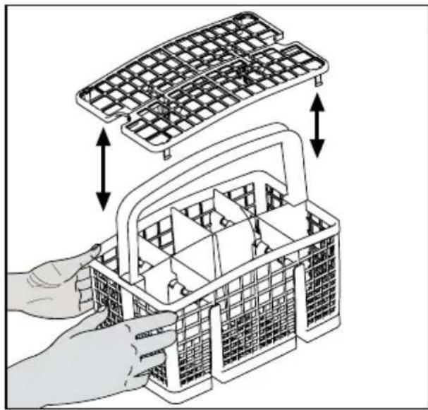 Elba EBDW 1251 A SS - Movable silverware basket (depends on the model) - 2