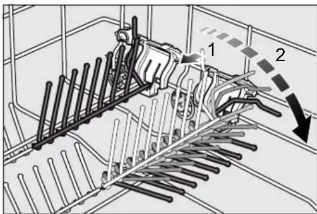 Technical diagram showing mechanical assembly with labeled components and directional arrows