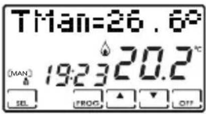 TMan=26.60° (MAN) 19:23 20.2°C SEL FROG OFF