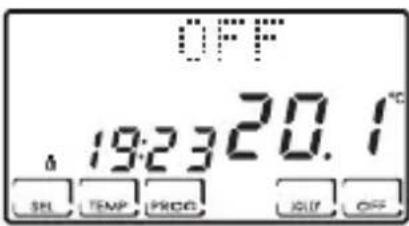 OFF 19:23:20.1°C SH TEMP PRICE JOUR OFF