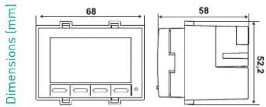 Dimensions (mm) 68 58 52.2