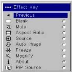 Effect Key Previous Blank Mute Aspect Ratio Source Auto Image Freeze Magnify About PiP Source