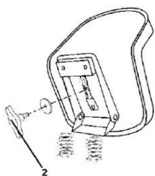 Technical diagram of a mechanical device with labeled parts and a tool, showing internal components and motion indicators.
