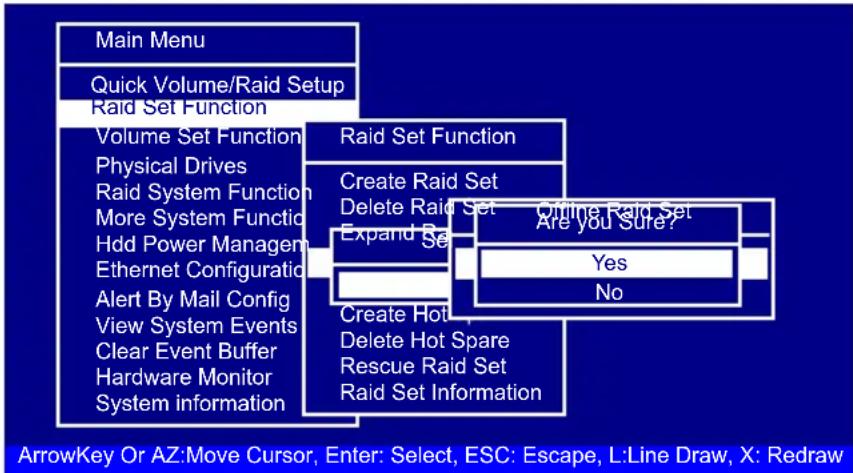 graph TD A["Main Menu"] --> B["Quick Volume/Raid Setup"] B --> C["Raid Set Function"] C --> D["Volume Set Function"] D --> E["Physical Drives"] E --> F["Raid System Function"] F --> G["More System Function"] G --> H["Hdd Power Management"] H --> I["Ethernet Configuration"] I --> J["Alert By Mail Con…