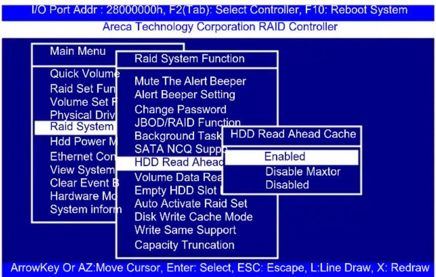 I/O Port Addr : 28000000h, F2(Tab): Select Controller, F10: Reboot System Areca Technology Corporation RAID Controller Main Menu Quick Volume Raid Set Fun Volume Set F Physical Driv Raid System Hdd Power M Ethernet Con View System Clear Event B Hardware Mc System inform Raid System Function Mute The…