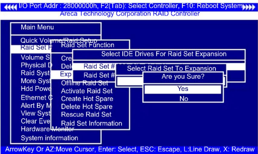 I/O Port Addr : 28000000h, F2(Tab): Select Controller, F10: Reboot System Areca Technology Corporation RAID Controller Main Menu Quick Volume/Raid Setup Raid Set F Volume S Physical D Raid Syst More Syst Hdd Powe Ethernet C Alert By M View Syst Clear Eve Hardware Monitor System information Select ID…