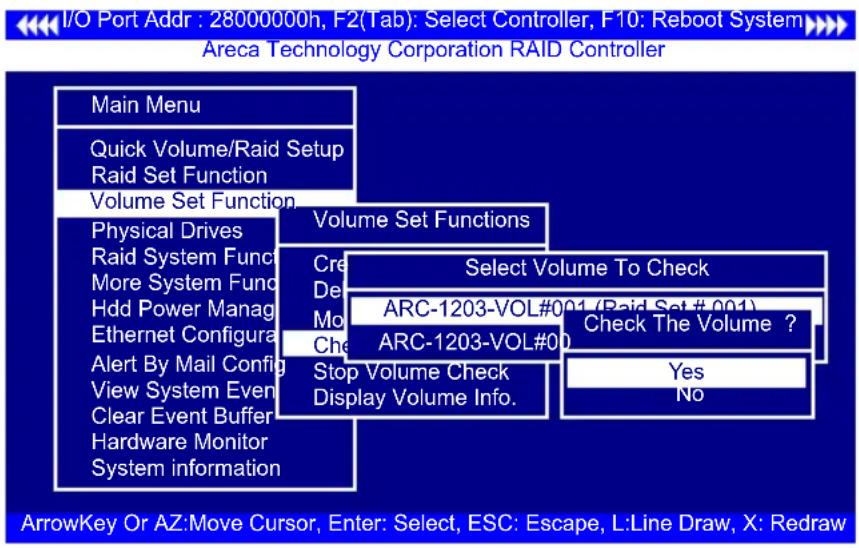I/O Port Addr : 28000000h, F2(Tab): Select Controller, F10: Reboot System Areca Technology Corporation RAID Controller Main Menu Quick Volume/Raid Setup Raid Set Function Volume Set Function Physical Drives Raid System Func More System Fund Hdd Power Manag Ethernet Configura Alert By Mail Config Vie…