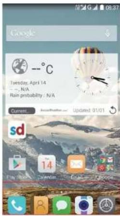 Google --°C Tuesday, April 14 --, N/A Rain probability : N/A Current Updated 01/01 sd Play Back Calendar Email Google