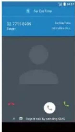 Far EastTime 02 7715 8999 Target Far EastTime SELECTING SMS Reject call by sending SMS