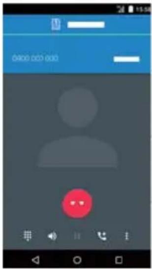Mobile app interface screenshot showing a user profile with a red message bubble and control buttons below