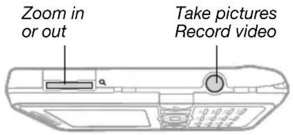 Zoom in or out Take pictures Record video