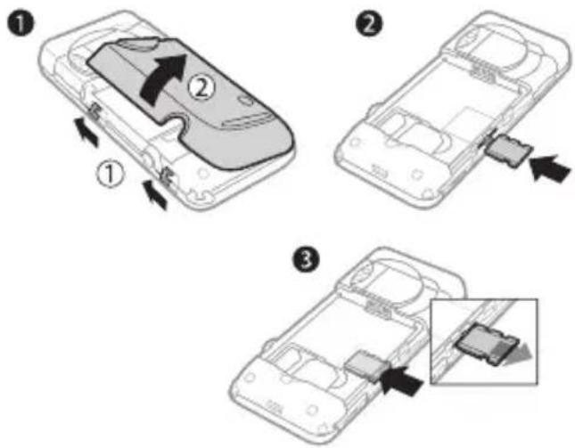 SONY ERICSSON K550 - To insert and remove a memory card - 1