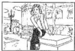 Illustration of a person standing at a desk in an indoor setting with furniture and plants (no text or symbols visible).