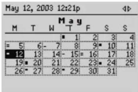 May 12, 2003 12:21p M T W M y F S S ■ 1 2 3 4 = 5 6 - 7 8 9 ■ 10 11 ■ 12 13 14 - 15 = 16 17 18 19 ■ 20 21 22 23 ■ 24 25 26 ■ 27 28 - 29 30 31