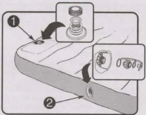 Diagram illustrating a device's internal components with numbered parts and exploded views of the component.