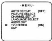 SYLVANIA LRV-600 - Select main menu - 1