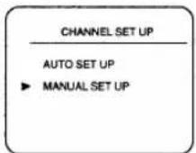 SYLVANIA LRV-600 - Select "CHANNEL SET UP" - 1