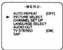 SYLVANIA LRV-600 - Select "PICTURE SELECT" - 1