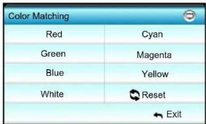 Color Matching Red Cyan Green Magenta Blue Yellow White Reset Exit