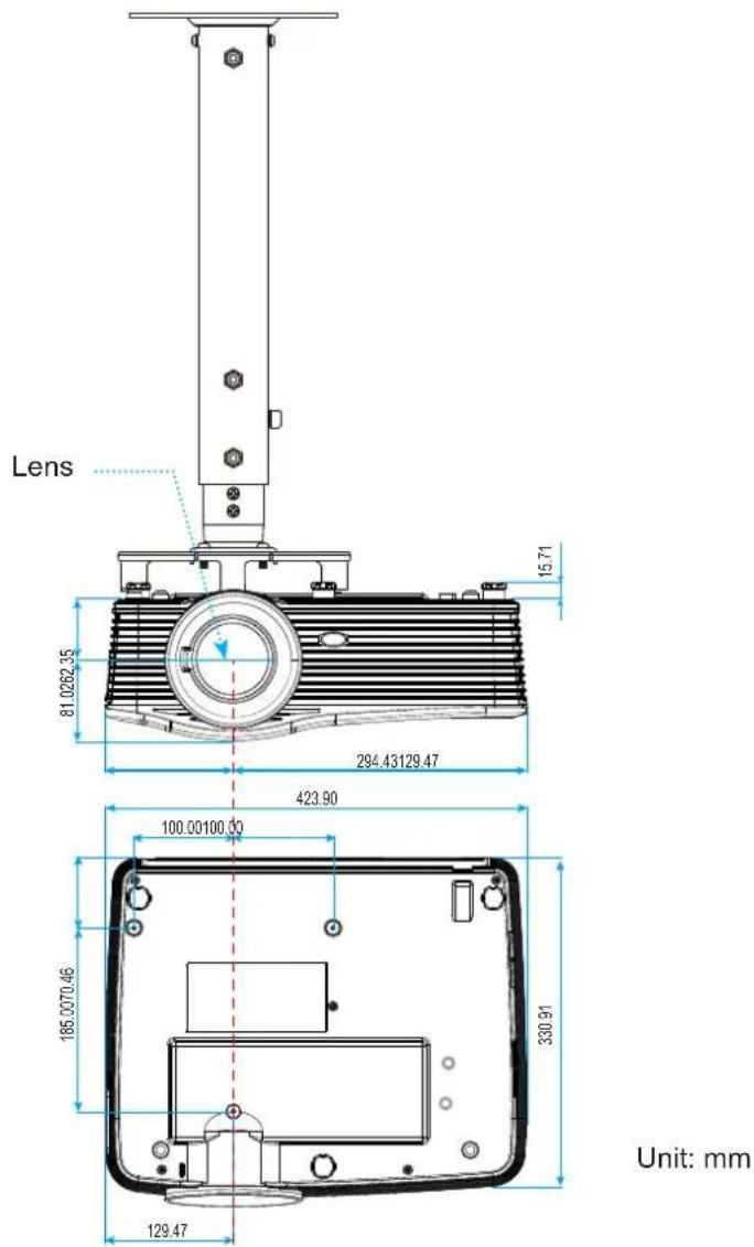 Lens 15.71 81.0262.35 294.43129.47 423.90 100.00100.00 185.0070.46 330.91 129.47 Unit: mm