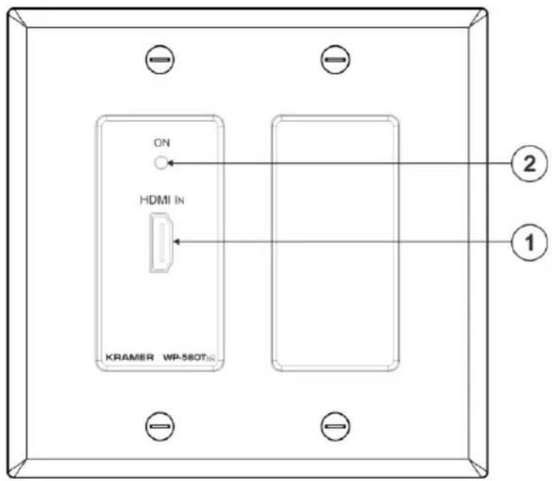 ON HDMI IN KRAMER WP-580T ② ①