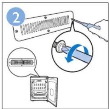 Diagram illustrating a device's internal structure and assembly, showing a spring-loaded component being inserted into a box.