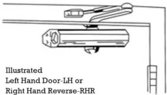 Illustrated Left Hand Door-LH or Right Hand Reverse-RHR
