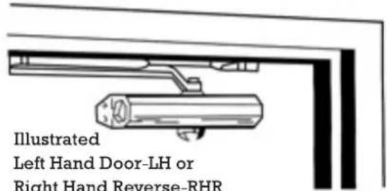 Illustrated Left Hand Door-LH or Right Hand Reverse-RHR