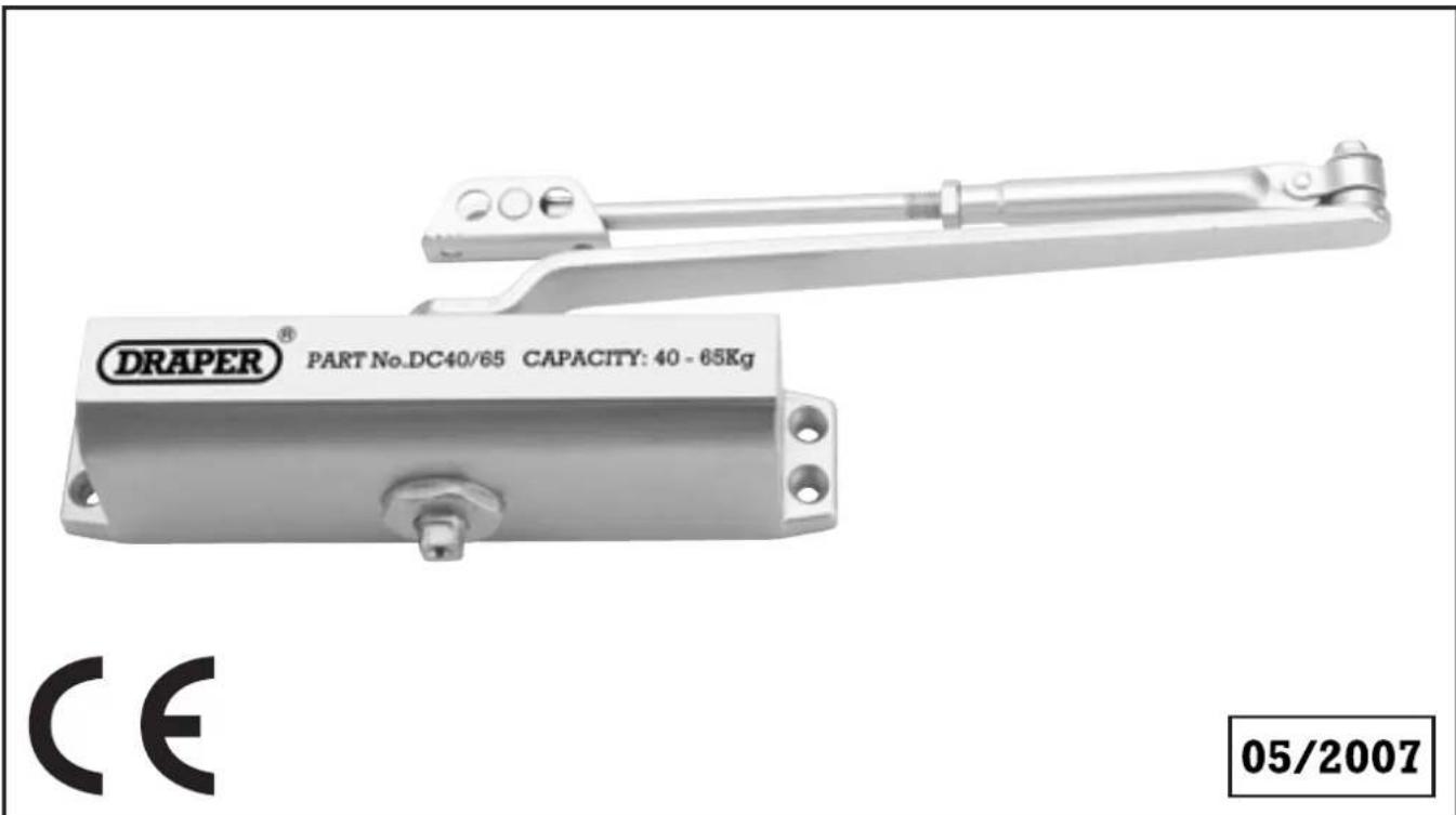 DRAPER® PART No.DC40/65 CAPACITY: 40 - 65Kg CE 05/2007