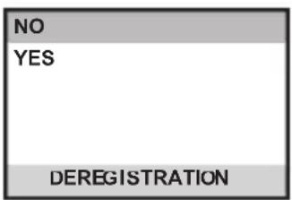 NO YES DEREGISTRATION
