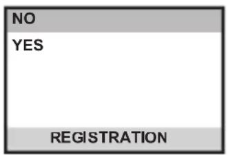 NO YES REGISTRATION