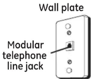 Wall plate Modular telephone line jack