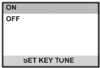 ON OFF SET KEY TONE