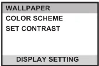 WALLPAPER COLOR SCHEME SET CONTRAST DISPLAY SETTING