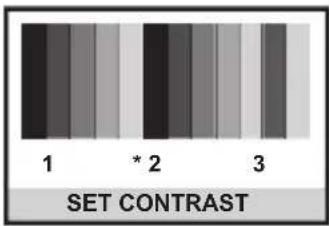 1 * 2 3 SET CONTRAST