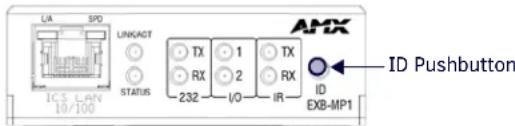 UA SPD LINKACT STATUS IC5 LIN 10/100 TX RX 232 1 2 I/O IR TX RX ID EXB-MP1 ID Pushbutton