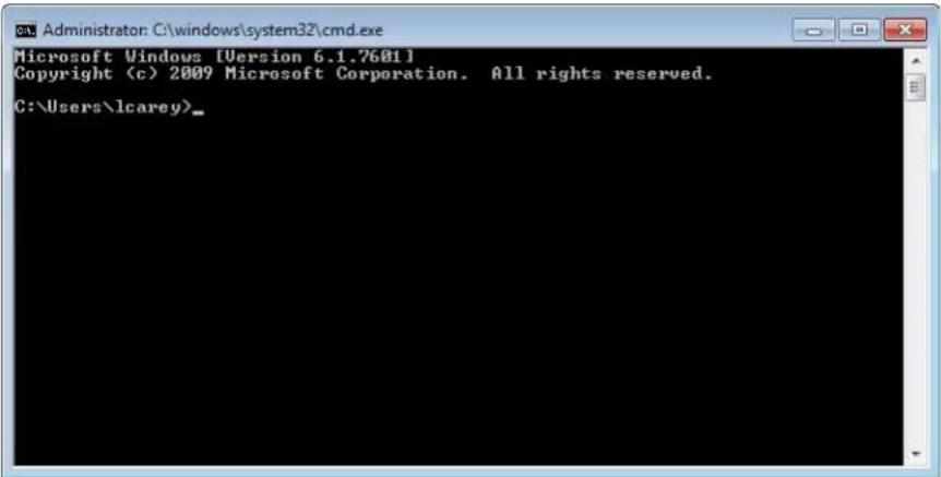 Microsoft Windows [Version 6.1.7601] Copyright (c) 2009 Microsoft Corporation. All rights reserved. C:\Users\lcarey>
