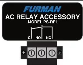 FURMAN AC RELAY ACCESSORY MODEL PS-REL C NO NC + I I I + +