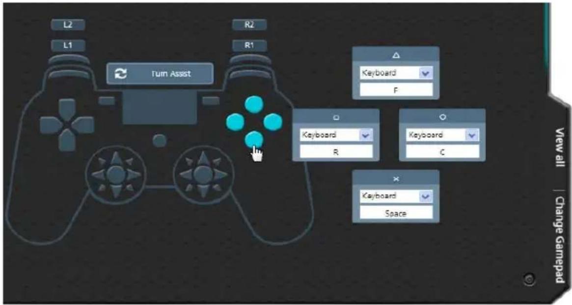 L2 L1 Turn Assist R2 R1 Keyboard F Keyboard R Keyboard C Keyboard Space View all | Change Gamepad