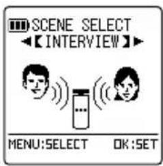 SCENE SELECT ◄【INTERVIEW】► MENU:SELECT OK:SET