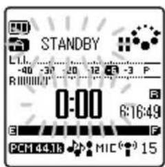 STANDBY LTL -40 -30 -20 -12 -5 -3 P RINJINJIN 0:00 6:16:49 E F PCM 44.1k PH MIC(●) 15