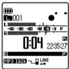 L001 L-40 -30 -20 -12 -3 P R 0:04 22:35:27 E F MP3 192k LINE