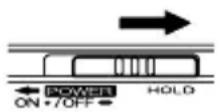 SANYO ICR-XPS01 - Slide the POWER/HOLD switch away from the HOLD position. - 1