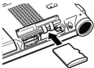 SANYO ICR-XPS01 - Inserting/removing a microSD card - 2