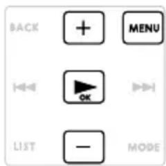 BACK MENU OK LIST — MODE